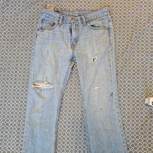 Vintage Distressed Levi's Mens Jeana Light Blue 32x30